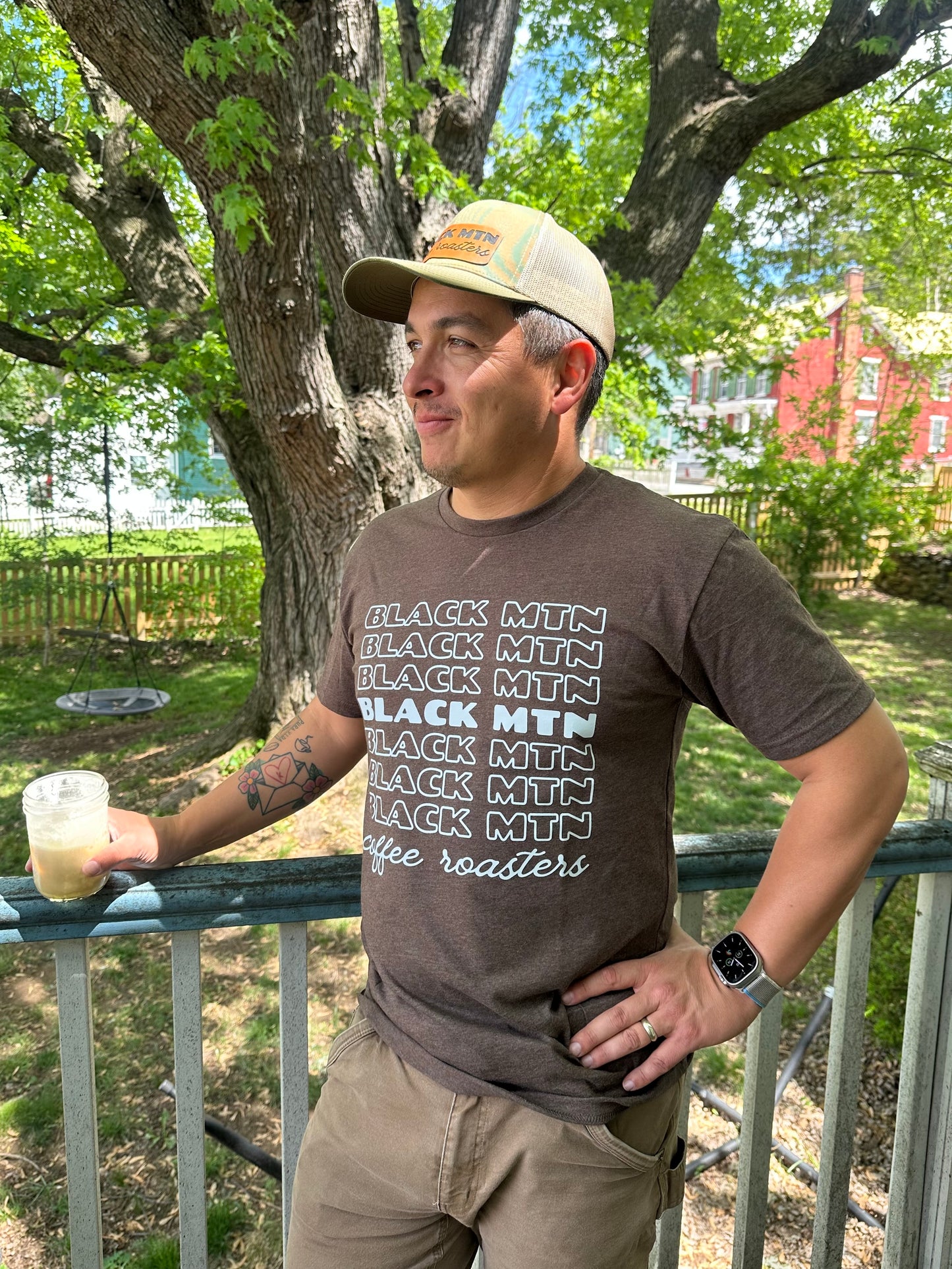 Black Mountain Roasters: The Stacked Tee | Brown
